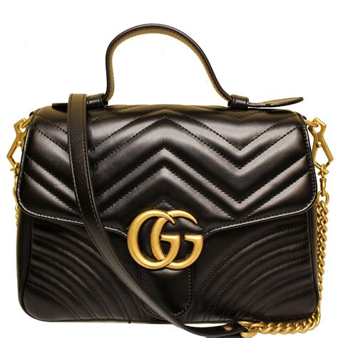 gucci black handle bag|gg marmont top handle bag.